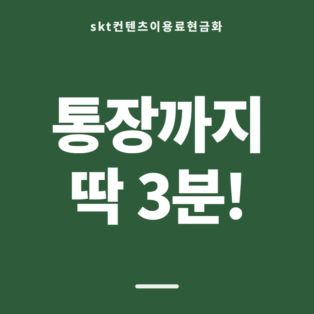품티켓 SKT 콘텐츠이용료 쓸 수 있는 금액 안내 이미지